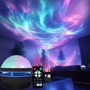 Resim LED Kuzey Işıkları Yansıtma Lambası - Uzaktan Kumandalı Aurora Borealis Etkisi, USB Güçlü, Renk Değiştiren Işık Gösterisi Yatak Odası, Oturma Odası, Ofis ve Parti Dekoru için, Gençler için Mükemmel Hediye, Oturma Odası Dekoru | LED Yansıtma Lambası | USB Güçlü Lamba, Işık Dekoru 