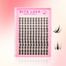 Resim RITALASH 154 adet D Kıvır Küme Kirpik Kiti D Kıvır DIY Kirpik Uzatmaları Uzun Bireysel Kirpikler Karışık Tepsi Kirpik Küme Uzantıları DIY Küme Kirpik Evde Bağ ve Mühür Uygulayıcı Küme Kirpik Giderici 