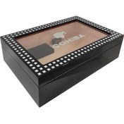 Resim Piyano Black Siyah Camlı Humidor Puro Kutusu RC39 