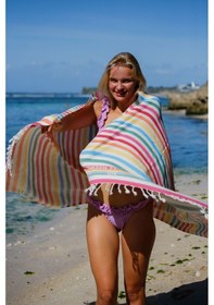 Resim Mare Viva, Organik Ve Recycle Pamuk Karışımlı, Taşıma Çantalı, Büyük Boy Peştamal, 90x180 Cm. Viva 