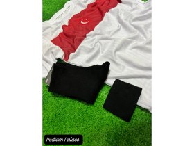 Resim Türkiye Euro 2024 Isimsiz Beyaz Çocuk Forması 4'lü Set (White) Zyn 
