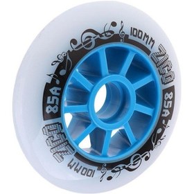 Resim Suntek Açık Pu Tekerlekli Sıralı Paten Tekerlek 100mm Mavi 