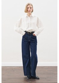 Resim Manuka Crop Balon Form Gömlek Ekru Ekru 