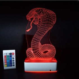 Resim Özel Tasarım Yılan 3D Led Lamba 