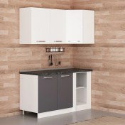 Resim Minar 155CM Köşe Mutfak Dolabı - Beyaz/antrasit K155-A1 