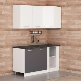 Resim Minar 155CM Köşe Mutfak Dolabı - Beyaz/antrasit K155-A1 
