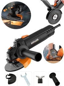 Resim Müller Alman Technology 4500 Watt Çelik Şanzuman Bakır Sargılı Avuç İçi Taşlama Ve Demir Kesme Makinesi 