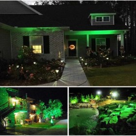 Resim Ledli Siyah Aleminyum Döküm Kasa 10W Yeşil LED Projektör Bahçe Mağaza Bina Giriş Su Geçirmez LED Pr 