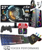 Resim DMC N153 (pubg,gta 5) I7 2600,16gb Ram,500gb Hdd,256gb M2 Ssd,rx580,27''240hz Oyuncu Masaüstü Bilgisayar 