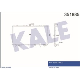 Resim MYBOSSOTO Radyatör Al/pl/brz Corolla 2.0d 92 99klr-351885 1640064630 1640064631 164006465 