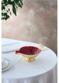 Resim Karaca Tina Dekoratif Ayaklı Çerezlik 29,5x19 cm 