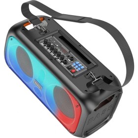 Resim Hoco BS54 Party Çift Mikrofonlu Bluetooth Rgb Kablosuz Hoparlör - Siyah 