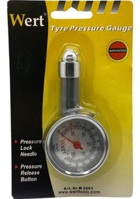 Resim Lastik Hava Basınç Ölçer 0-100 Psi / 0-7.5 Bar Analog Metal 