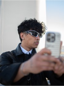 Resim Angel Eyes Futuristik Erkek Spor Çerçeve Motorcu Gözlüğü, Dayanıklı Malzeme, Polikarbon Cam, UV400 Koruma 