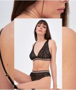 Resim Simli Kapsız Sütyen Hipster Takım-9017127100439 Siyah 