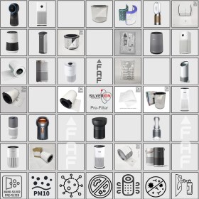 Resim Xiaomi 10 Adet Air Purifier 2s Ekstra Nano Gümüş Iyonlu Elekrostatik Toz Tutucu Beyaz Ön Filtre 