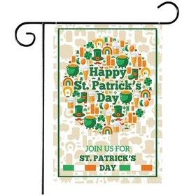 Resim Suntek Magideal St Patricks Günü Bahçe Bayrağı Sahne Banner Stil b 