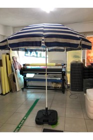 Resim KrcDisplay 1 Adet 22 Lt Siyah Yelken Bayrak Ve Plaj Şemsiyesi Bidonu 
