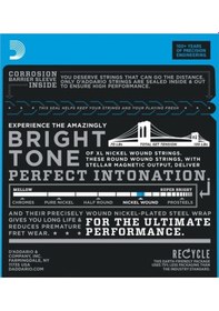 Resim D'addario Exl110+ Elektro Gitar Tel Seti. Xl. 10.5-48. Nıckel Wou 