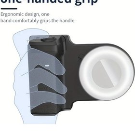 Resim Motion003 Manyetik Desiontal Yeni Mini Akıllı Telefon Tutucu Sarj Edilebilir Pil Selfie Cubugu Tripod 