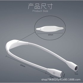 Resim Springsun Göz Koruyucu Usb Şarjlı Boyun Askılı Led Kitap Okuma Lambası Beyaz 