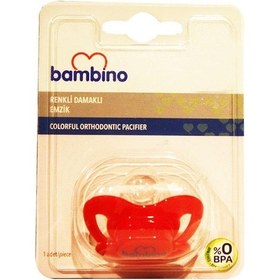 Resim Bambino Renkli Damaklı Emzik 18 Ay - Kırmızı 