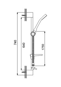 Resim Newarc Aqua Sürgülü Duş Seti Siyah Diğer 