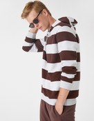 Resim Kapşonlu Cepli Sweatshirt Şardonlu 