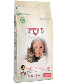 Resim Bonacibo Kitten Tavuklu Hamsi ve Pirinçli Yavru Kedi Maması 15 KG 