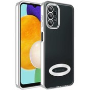 Resim Fibaks Samsung Galaxy A13 4g Kılıf Kamera Lens Korumalı Şeffaf Renkli Logo Gösteren Parlak Kapak 