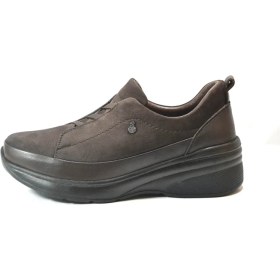 Resim Beety 25BK.069 Hakiki Deri Lastikli Ortopedik Dolgu Topuklu Kadın Ayakkabı 