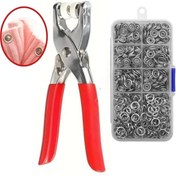 Resim Epilons 200 Adet Paslanmaz Çelik Çıtçıt Ve Pense Seti Metal Çıt Çıt Makinesi 