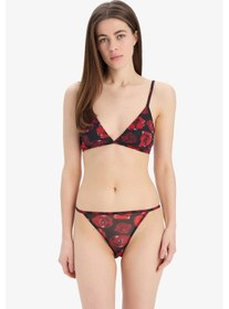 Resim DeFacto Fall in Love Tül Slip Külot D5603AX24AURD197 Kırmızı 