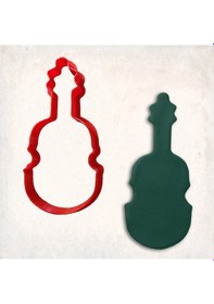 Resim Violin Kurabiye Kalıbı Şekillendirici Kopat KIrmızı 