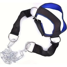 Resim Sunshine022 Siyah Mavi Ağır Hizmet Boyun Antrenmanı Aparatı - Ayarlanabilir Ergonomik Tasarım 