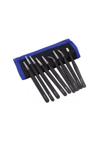 Resim Uf-tools Ks-esd-9 Paslanmaz Çelik Antistatik 9 Parça Cımbız Seti 