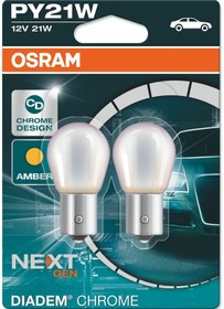 Resim Yeniışıkotomotiv Osram Diadem Chrome 12V Py21W Sinyal Ampulü 