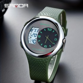 Resim SANDA Erkek Spor Saati, Çift Ekran Dijital Elektronik Saat, Alarm Saati, Zamanlama, Çok Fonksiyonlu Gece Lambası, İş Saati, Açık Hava Spor Saati. 