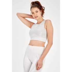 Resim Maraton SlimFit Kadın Bisiklet Yaka Kolsuz Ekru Bra 813054 