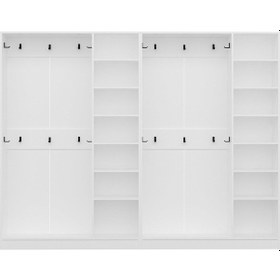 Resim Minar Kale210 6 Kapaksız 2 Bölme Raf Portmanto Beyaz 