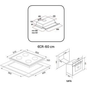 Resim Alveus Cloud 604 MFA 604 - GLS 640 - F4 ECR Beyaz Ankastre Set 