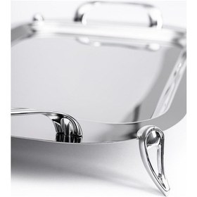 Resim Maxx Doria Aqua Ayaklı Çelik Tepsi Platin Pa6013 Metal 