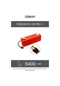 Resim Roborock Q5 Pro + Robot Süpürge Uyumlu Batarya 6400 Mah - Muadil Ürün 