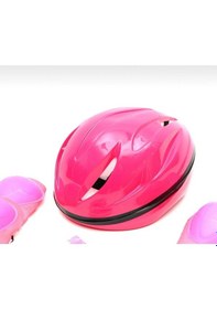 Resim Çocuk Kask Dizlik Dirseklik Eldiven Koruyucu Set 7 Parça Pembe 