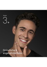 Resim Braun Series 3+ Erkek Elektrikli Tıraş Makinesi, 3 Esnek Bıçaklı Elektrikli Tıraş Makinesi, Almanya'da Üretilmiş Tıraş Makinesi, Sakal Kesme Aparatı, +5 Tarak Aparatı, Islak Ve Kuru Tıraş Makinesi, 3010bt, Mavi 