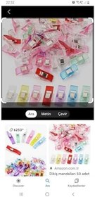 Resim Mor Salkım Home Dikiş Nakış Kumaş Kapitone Plastik Kumaş Mandalı Kumaş Tutucu Klips 24 Adet 