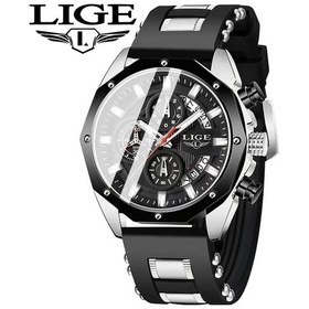 Resim Fochsia Lıge Gümüş Siyah Kasa Mavi Silikon Kordon Gençler İçin Zarif Kronograf Saat Diğer 