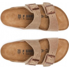 Resim Terlik Erkek 352203 Birkenstock Arızona Fl Tobacco Brown Kahve Kahverengi 