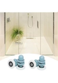 Resim Ayrıntıshop Duşakabin Gri Plastik Eksantrik Rulman Teker 1 Adet Mavi 