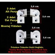 Resim Duşakabin Plastik Kapı Parçası Duşakabin Yedek Parça 2.6 x 2.6 x 3.6 CM Beyaz 